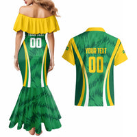 Brazil Basketball Custom Couples Matching Mermaid Dress and Hawaiian Shirt Come On Brasil Cariocas