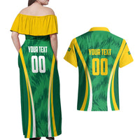 Brazil Basketball Custom Couples Matching Off Shoulder Maxi Dress and Hawaiian Shirt Come On Brasil Cariocas