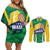 Brazil Basketball Custom Couples Matching Off Shoulder Short Dress and Long Sleeve Button Shirt Come On Brasil Cariocas