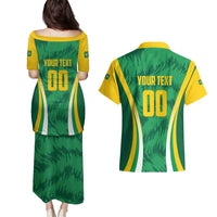 Brazil Basketball Custom Couples Matching Puletasi and Hawaiian Shirt Come On Brasil Cariocas