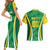 Brazil Basketball Custom Couples Matching Short Sleeve Bodycon Dress and Hawaiian Shirt Come On Brasil Cariocas