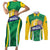 Brazil Basketball Custom Couples Matching Short Sleeve Bodycon Dress and Long Sleeve Button Shirt Come On Brasil Cariocas