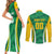 Brazil Basketball Custom Couples Matching Short Sleeve Bodycon Dress and Long Sleeve Button Shirt Come On Brasil Cariocas