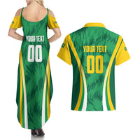 Brazil Basketball Custom Couples Matching Summer Maxi Dress and Hawaiian Shirt Come On Brasil Cariocas