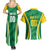 Brazil Basketball Custom Couples Matching Summer Maxi Dress and Hawaiian Shirt Come On Brasil Cariocas