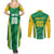 Brazil Basketball Custom Couples Matching Summer Maxi Dress and Long Sleeve Button Shirt Come On Brasil Cariocas