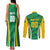 Brazil Basketball Custom Couples Matching Tank Maxi Dress and Long Sleeve Button Shirt Come On Brasil Cariocas