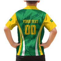 Brazil Basketball Custom Family Matching Mermaid Dress and Hawaiian Shirt Come On Brasil Cariocas