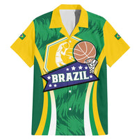 Brazil Basketball Custom Family Matching Mermaid Dress and Hawaiian Shirt Come On Brasil Cariocas
