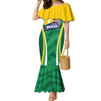 Brazil Basketball Custom Family Matching Mermaid Dress and Hawaiian Shirt Come On Brasil Cariocas