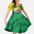 Brazil Basketball Custom Family Matching Off The Shoulder Long Sleeve Dress and Hawaiian Shirt Come On Brasil Cariocas