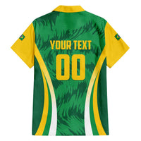 Brazil Basketball Custom Family Matching Off The Shoulder Long Sleeve Dress and Hawaiian Shirt Come On Brasil Cariocas