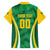 Brazil Basketball Custom Family Matching Off The Shoulder Long Sleeve Dress and Hawaiian Shirt Come On Brasil Cariocas