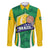 Brazil Basketball Custom Family Matching Off The Shoulder Long Sleeve Dress and Hawaiian Shirt Come On Brasil Cariocas
