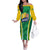 Brazil Basketball Custom Family Matching Off The Shoulder Long Sleeve Dress and Hawaiian Shirt Come On Brasil Cariocas
