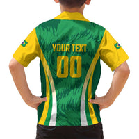 Brazil Basketball Custom Family Matching Off Shoulder Short Dress and Hawaiian Shirt Come On Brasil Cariocas