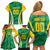 Brazil Basketball Custom Family Matching Off Shoulder Short Dress and Hawaiian Shirt Come On Brasil Cariocas
