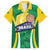 Brazil Basketball Custom Family Matching Short Sleeve Bodycon Dress and Hawaiian Shirt Come On Brasil Cariocas