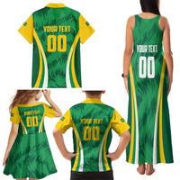 Brazil Basketball Custom Family Matching Tank Maxi Dress and Hawaiian Shirt Come On Brasil Cariocas