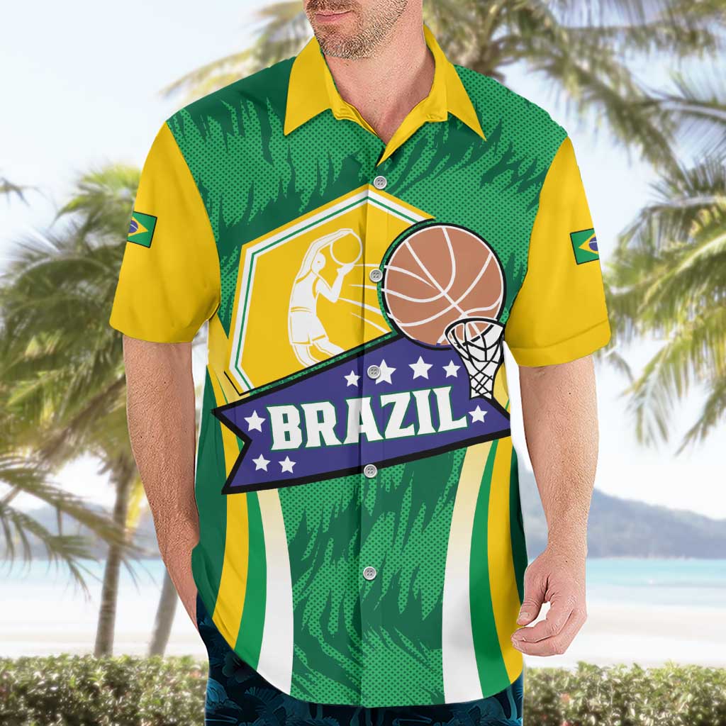 Brazil Basketball Custom Hawaiian Shirt Come On Brasil Cariocas