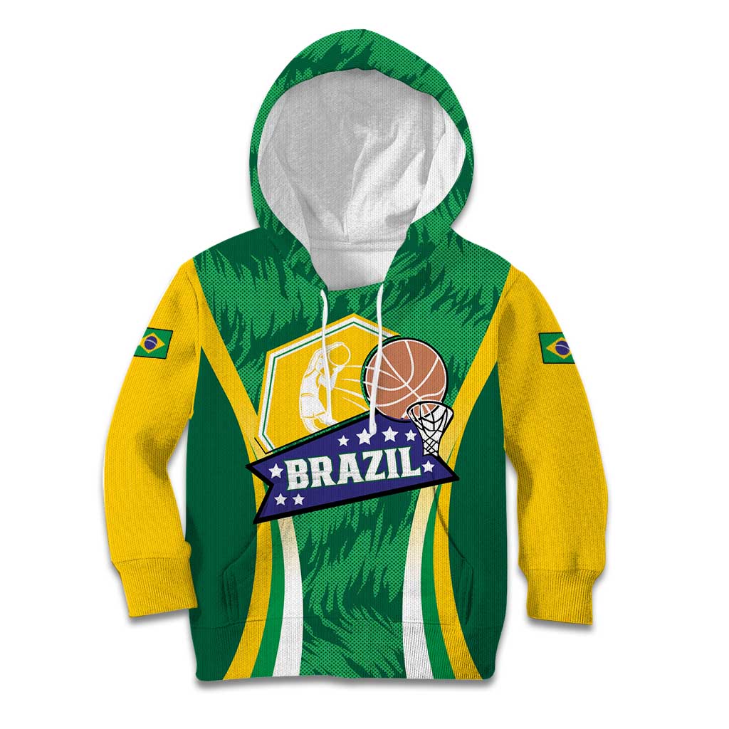 Brazil Basketball Custom Kid Hoodie Come On Brasil Cariocas