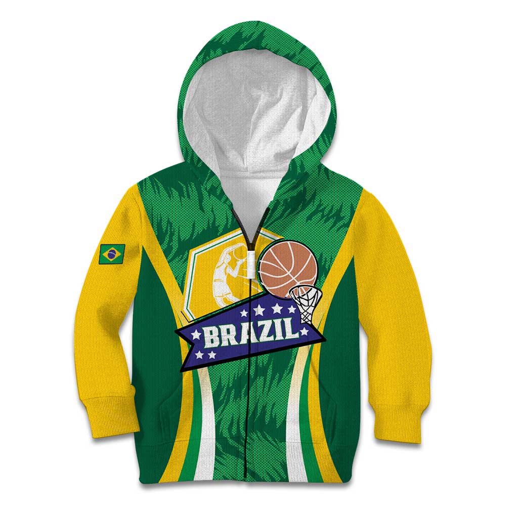 Brazil Basketball Custom Kid Hoodie Come On Brasil Cariocas