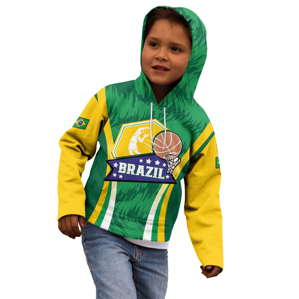 Brazil Basketball Custom Kid Hoodie Come On Brasil Cariocas