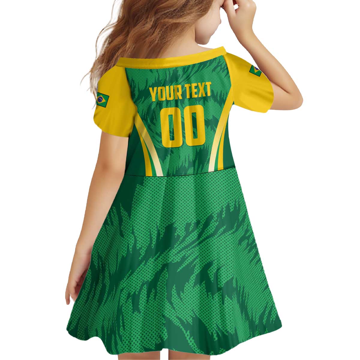 Brazil Basketball Custom Kid Short Sleeve Dress Come On Brasil Cariocas