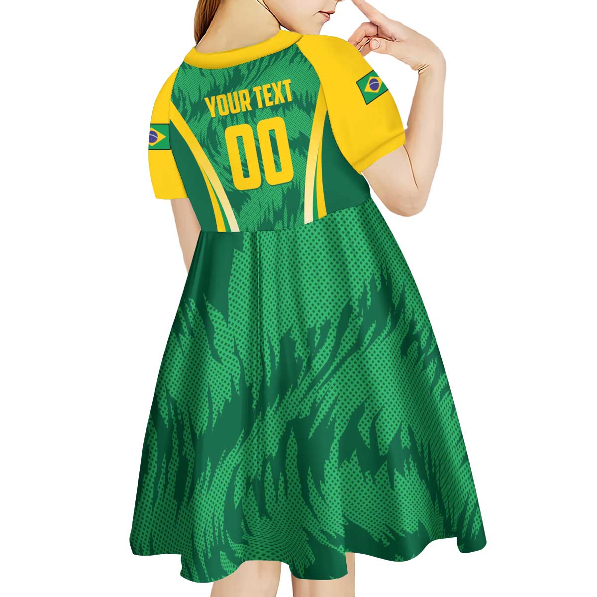 Brazil Basketball Custom Kid Short Sleeve Dress Come On Brasil Cariocas