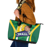 Brazil Basketball Leather Tote Bag Come On Brasil Cariocas