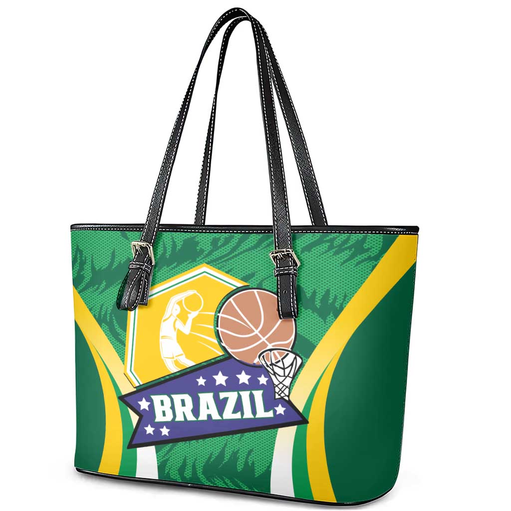 Brazil Basketball Leather Tote Bag Come On Brasil Cariocas