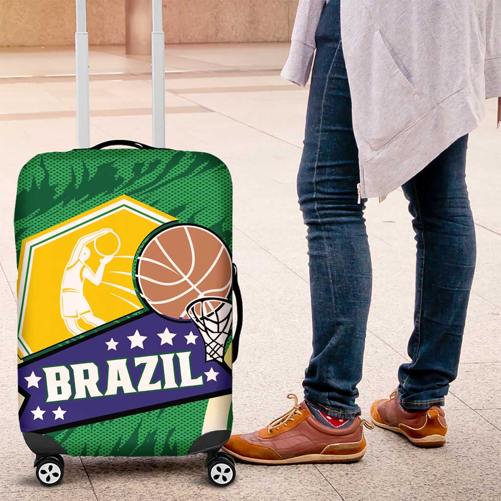 Brazil Basketball Luggage Cover Come On Brasil Cariocas