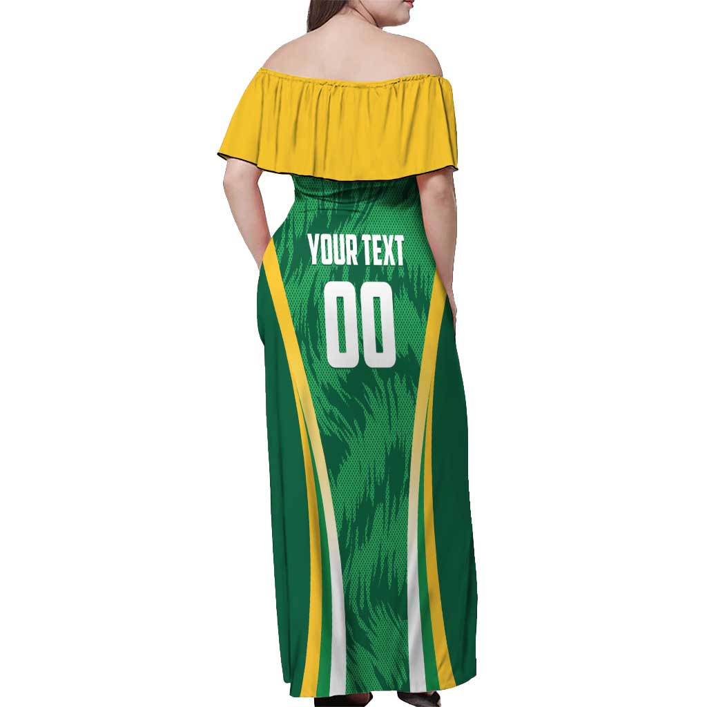 Brazil Basketball Custom Off Shoulder Maxi Dress Come On Brasil Cariocas