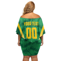 Brazil Basketball Custom Off Shoulder Short Dress Come On Brasil Cariocas