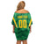 Brazil Basketball Custom Off Shoulder Short Dress Come On Brasil Cariocas