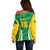 Brazil Basketball Custom Off Shoulder Sweater Come On Brasil Cariocas