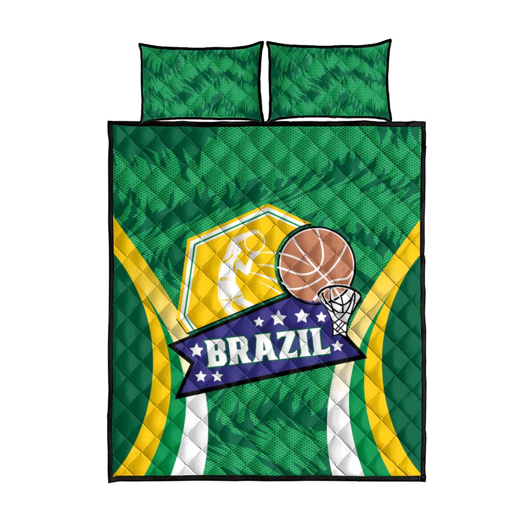 Brazil Basketball Quilt Bed Set Come On Brasil Cariocas