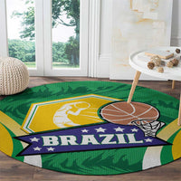 Brazil Basketball Round Carpet Come On Brasil Cariocas