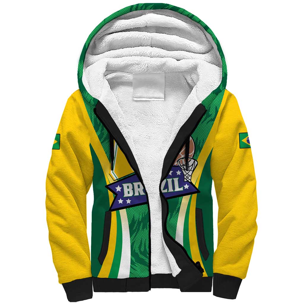 Brazil Basketball Custom Sherpa Hoodie Come On Brasil Cariocas