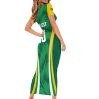 Brazil Basketball Custom Short Sleeve Bodycon Dress Come On Brasil Cariocas