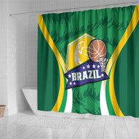 Brazil Basketball Shower Curtain Come On Brasil Cariocas