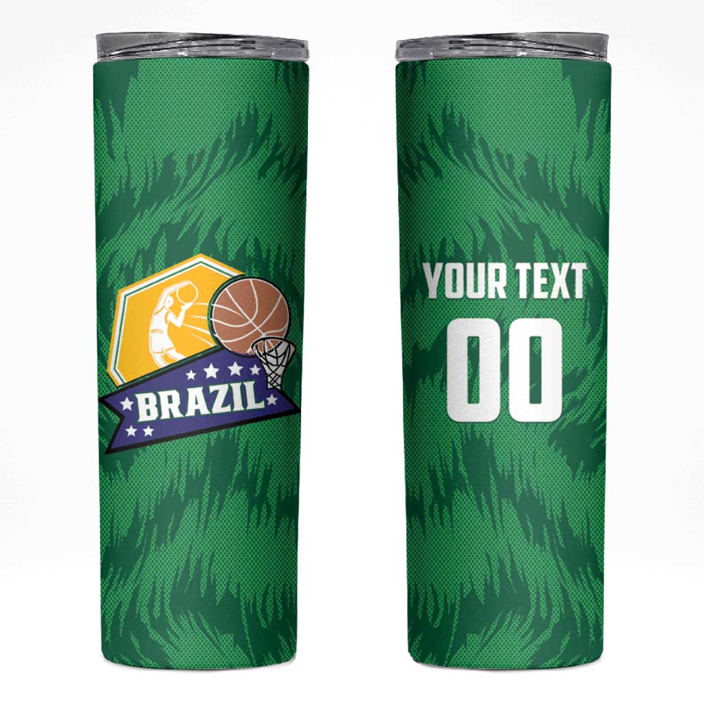 Brazil Basketball Custom Skinny Tumbler Come On Brasil Cariocas