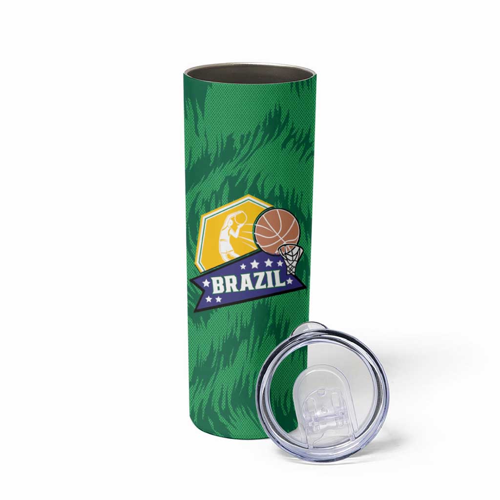 Brazil Basketball Custom Skinny Tumbler Come On Brasil Cariocas