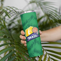 Brazil Basketball Custom Skinny Tumbler Come On Brasil Cariocas