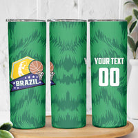 Brazil Basketball Custom Skinny Tumbler Come On Brasil Cariocas