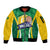 Brazil Basketball Custom Sleeve Zip Bomber Jacket Come On Brasil Cariocas