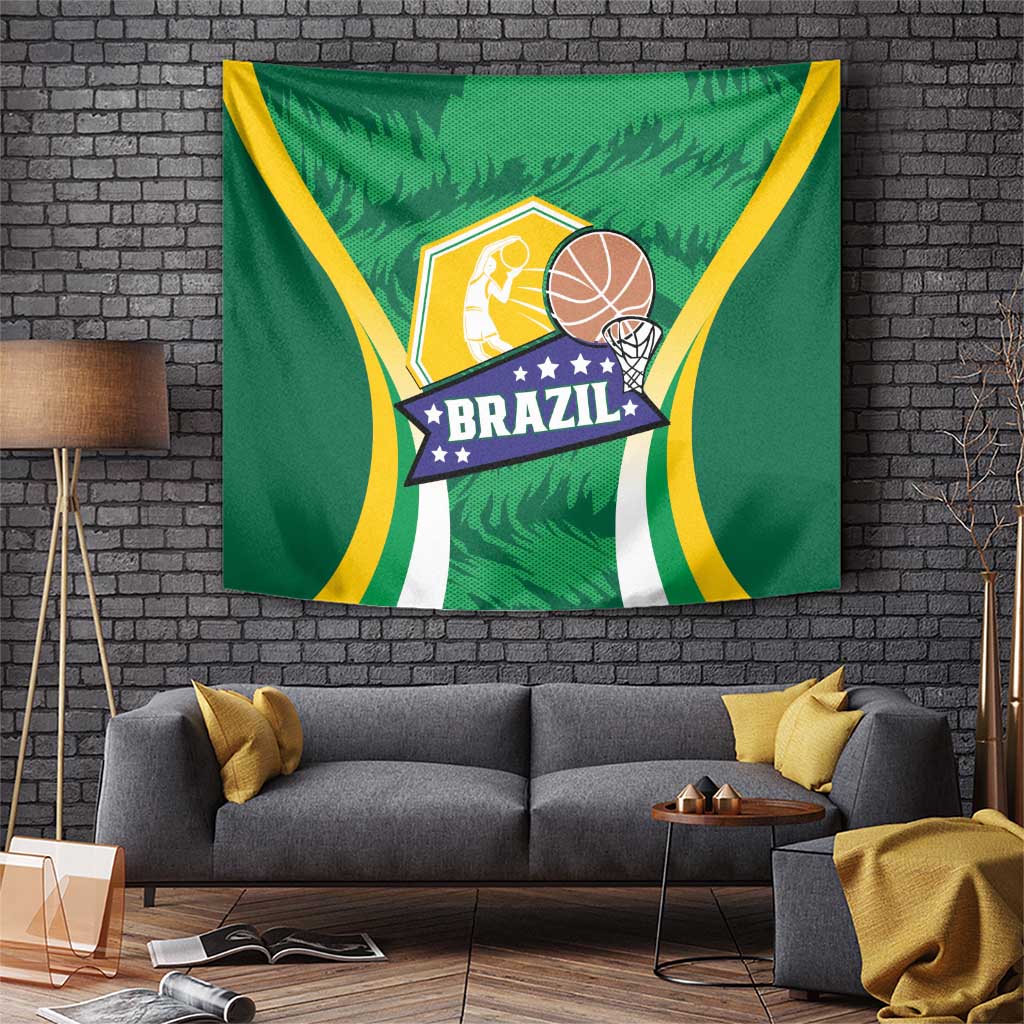 Brazil Basketball Tapestry Come On Brasil Cariocas