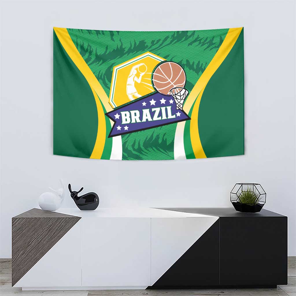 Brazil Basketball Tapestry Come On Brasil Cariocas