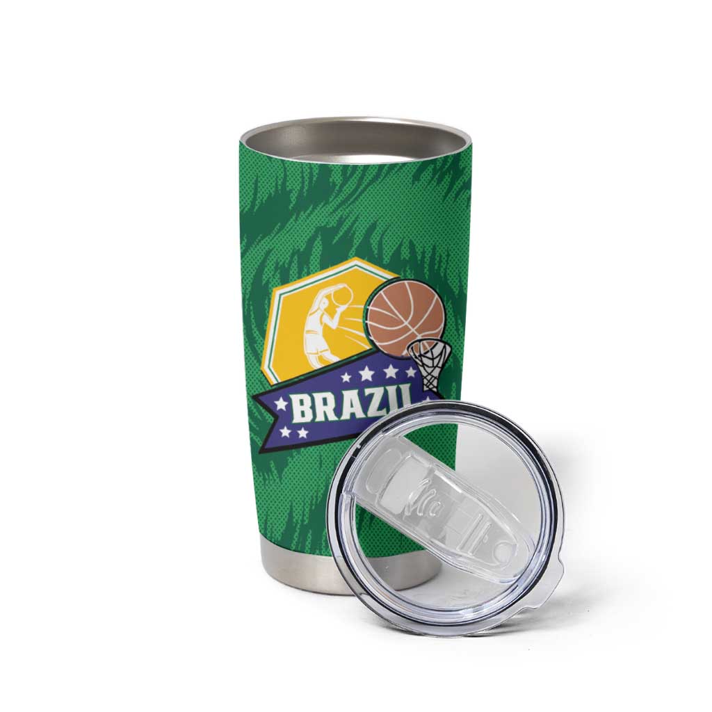 Brazil Basketball Custom Tumbler Cup Come On Brasil Cariocas