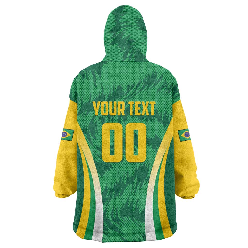 Brazil Basketball Custom Wearable Blanket Hoodie Come On Brasil Cariocas